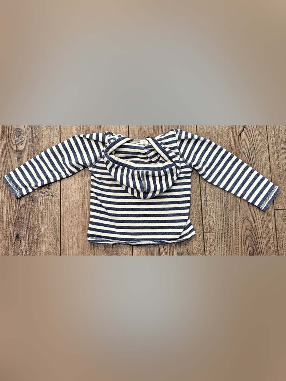 Tucker + Tate Baby Striped Hoodie Sweatshirt Blue & White 18M - Picture 2 of 6